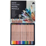 Brustro Artists Pastel Colored Pencils - Set Of 24 Shades - 4Mm Lead | Break Resistant, Erasable, High Pigmented, Vibrant Colour