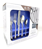 Mikasa, Alyse Flatware Service for 12, 65 Piece Set, 18/10 Stainless Steel, Silverware Set with Serving Utensils