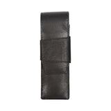 Sassora Premium Leather Pen Case to Carry 2 Pens (Black)