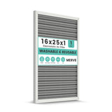 16x25x1 HVAC Furnace Air Filter, Reusable Washable Electrostatic Furnace Filter, MERV 8, Lasts a Lifetime, Breathe Fresher, Home