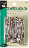 Dritz 2Inch Quilters, 40 Count, NickelPlated Steel Safety Pins, Size 3