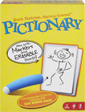 Mattel Games Pictionary Family Board Game for Kids, Adults and Game Night for 2 Teams with Erasable Markers, Boards and Sand Tim