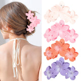 ANBALA 4PCS Hair Clips Flower Hair Clips Large Hawaii Flower Clip for Women Girls (Colorful)