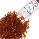 Miyuki Delica Seed Beads - Size 11/0 (1.6 mm), DB0709, Transparent Dark Topaz, 7.2 g, Approx. 1440 Beads, Made in Japan
