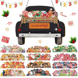 Menkxi 13 Pcs Seasonal Interchangeable Diamond Art Fall Thanksgiving Diamond Art Christmas Painting Kits Hanging Sign Seasonal I