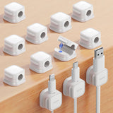 Picozon 12 Pack Magnetic Cable Clip Organizer Cord Holder, Picozon Adhesive Cable Management, Wire Phone USB Charger Cable Holde
