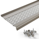 Waterlock Micromesh 6 inch Gutter Guards Leaf Protection, 1 Feet Sample Pack Clay, Stainless Steel Mesh, Aluminum Gutter Covers,