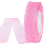 Molshine 50yd 1-inch Premium Quality Shimmer Sheer Organza Ribbon-Pure Color (Pink)