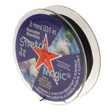 Stretch Magic Bead & Jewelry Cord Strong & Stretchy, Easy to Knot Black Color 0.8mm diameter 5meter (16 ft) spool Ela
