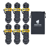 GEERTOP Reflective Guylines 4mm Lightweight Camp Ropes Tent Cords with Aluminum Adjuster Tensioner for Outdoor Camping Hiking Ba