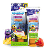 GuruNanda Kids Toothpaste with 2% Hydroxyapatite & 25% Xylitol, Fluoride-Free, Strawberry Mango Flavor, Safe if Swallowed, Gentl