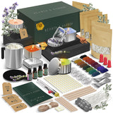 Hearth & Harbor Organic Soy Candle Making Kit for Adults, DIY Crafts, Complete Candle Making Supplies Include Natural Soy Wax, T