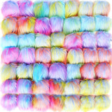 Tatuo 100 Pcs Faux Fur Pom Poms for Hat 4 Inches Large Fluffy Pom Balls for Craft Knitting Beanie Shoe Scarf Bag Pompom Valentin