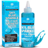 Sky Blue Sparkle Epoxy Pigment Paste XL (6.7oz/191g) - Ultra-Concentrated Vibrant Blue Resin Colorant with High-Reflective Glitt