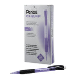 Pentel Champ Mechanical Pencil, (0.9mm), Tinted Violet Barrel, Box of 12 (AL19V)