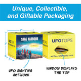 Plexity Labs UFO Tops - Shag Harbour - Metal Spinning Top - Inspired by The 1967 Shag Harbour, Nova Scotia UFO Incident - Psyche