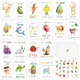 72 Pack Funny Birthday Cards with Envelopes and Stickers 20 Unique Designs Happy Birthday Bulk Cute Animal Funny Fruit Bday Gree