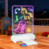 MOKOQI Rechargeable LED Drawing Board | Cordless LED Note Message Board for Kids,DIY Kids Own Night Light | Dry Erase Writing Bo
