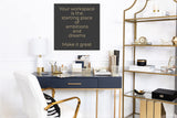 Blu Monaco 6 Piece Cute Gold Desk Organizer Set - Desk Organizers And Accessories For Women - Cute Office Gold Desk Accessories