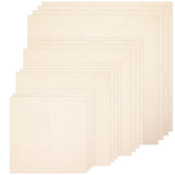 16 PCS Embroidery Fabric, Pre-Cut Beige Natural Cotton Embroidery Cloth Fabric, 4 Different Sizes 5.9 to 11.8inch, Embroidery Cl