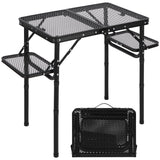 RedSwing Folding Grill Table with Extra Space, Adjustable Height Portable Small Stand Table for Outdoor Indoor Camping Picnic BB