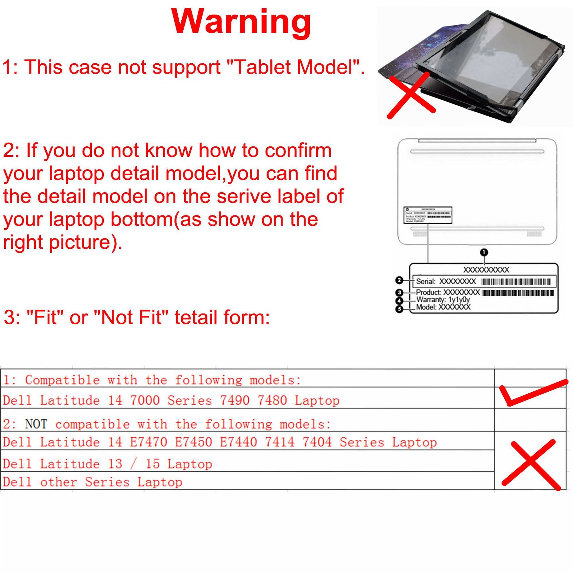 Alapmk Protective Case Cover Compatible With 14 Dell Latitude 14 7490 7480 Series Laptop(Warning:Not Fit Latitude 14 E7470 E74