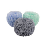 Fox Run Mesh Dish Scrubber Set, 3 Multicolor Polyester Kitchen Cleaners