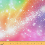 jejeloiu Glitter Print Fabric by The Yard Ombre Upholstery Fabric for Sewing Crafting Pastel Waterproof Indoor Outdoor Decor for