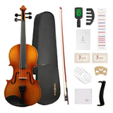PHOENIX Violin 4/4 Full Size Set, Fiddle Set for professional Beginners Adults with Rosewood Bow Extra strings & Bridge, 2 Rosin