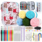 Katech Beginner Yarn for Crocheting and Knitting-Crochet Kit for Beginners Adults Kids Professionals-Crocheting Animals Kits-Inc