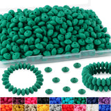HHCFAST 270Pcs Lentil Silicone Beads for Pens, 12mm Silicone Spacer Beads for Keychain Making(Deep Green)