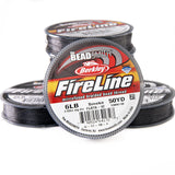 The Beadsmith Fireline by Berkley MicroFused Braided Thread 6lb. Test, 006/.15mm Diameter, 50 Yard Spool, Smoke Grey S