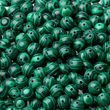 LAIDANLA Malachite 8mm Natural Stone Beads Round Loose Gemstone Stone Beads for DIY Bracelet Necklace Earrings Jewelry Making Po