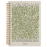 Likjad Christian Spiral Notebook Journal 5.5x8.3, Botanical Bible Scripture Journals for Writing, Religious Christian Gifts for 