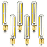 E17 LED T6.5 Tubular Filament Bulb,Dimmable 4W Led Tube Bulbs, 500lm, 4000K Daylight, 40 Watt Incandescent Bulb Equivalent, for 