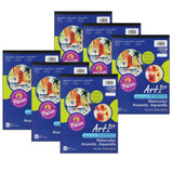 Watercolor Pad, 90 lb., 9 x 12, 12 Sheets, Pack of 6