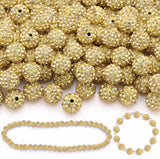 150 Pcs Light Yellow Rhinestone Beads for Jewelry Making, Sparkle Crystal Clay Christmas for Bracelet Baseball Necklace Earring 