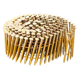 meite Siding Nails, 2.099'' 15 Degree Full Round-Head Ring Shank Wire Collated Coil Electro-Galvanized Nails for Sheathing, 