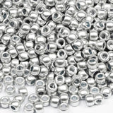 Tibaoffy Crafts Silvery Beads 6x9mm,Pony Beads Total About 1000pcs