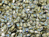 The Design Cart 10 mm Golden Rainbow Boat Plastic Sequins Sitara for Embroidery, Embellishing Handbags, Apparels, Art Craft DIY