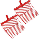 Tandefio 1 Pcs Metal Fork Head Manure Pitch Fork Replacement Head Horse Rake Bulk with Angled Tines for Horse Stall Picking up M
