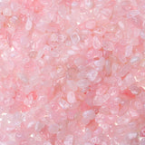 ZHIYUXI 400pcs Rose Quartz Beads 5-8mm Pink Crystal Beads for Bracelet Making Gemstones Rose Quartz Chips 2 Strands Irregular Pi