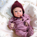 FOCKOF Realistic Reborn Baby Dolls-18 Inch Real Life Baby Dolls Girl Lifelike Baby Doll with Accessories for 3+ Years Old (Purpl