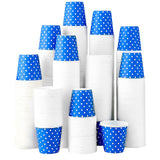 [300 Pack] 3 oz Paper Cups, Blue Mouthwash Cups, Disposable Bathroom Cups, Cold Beverage Drinking Cup for Water Coolers, Party, 