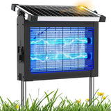 Solar Bug Zapper Outdoor, Waterproof Mosquito Zapper Outdoor Solar Powered, 4500V Electric Bug Zapper Indoor w/Smart Light Senso