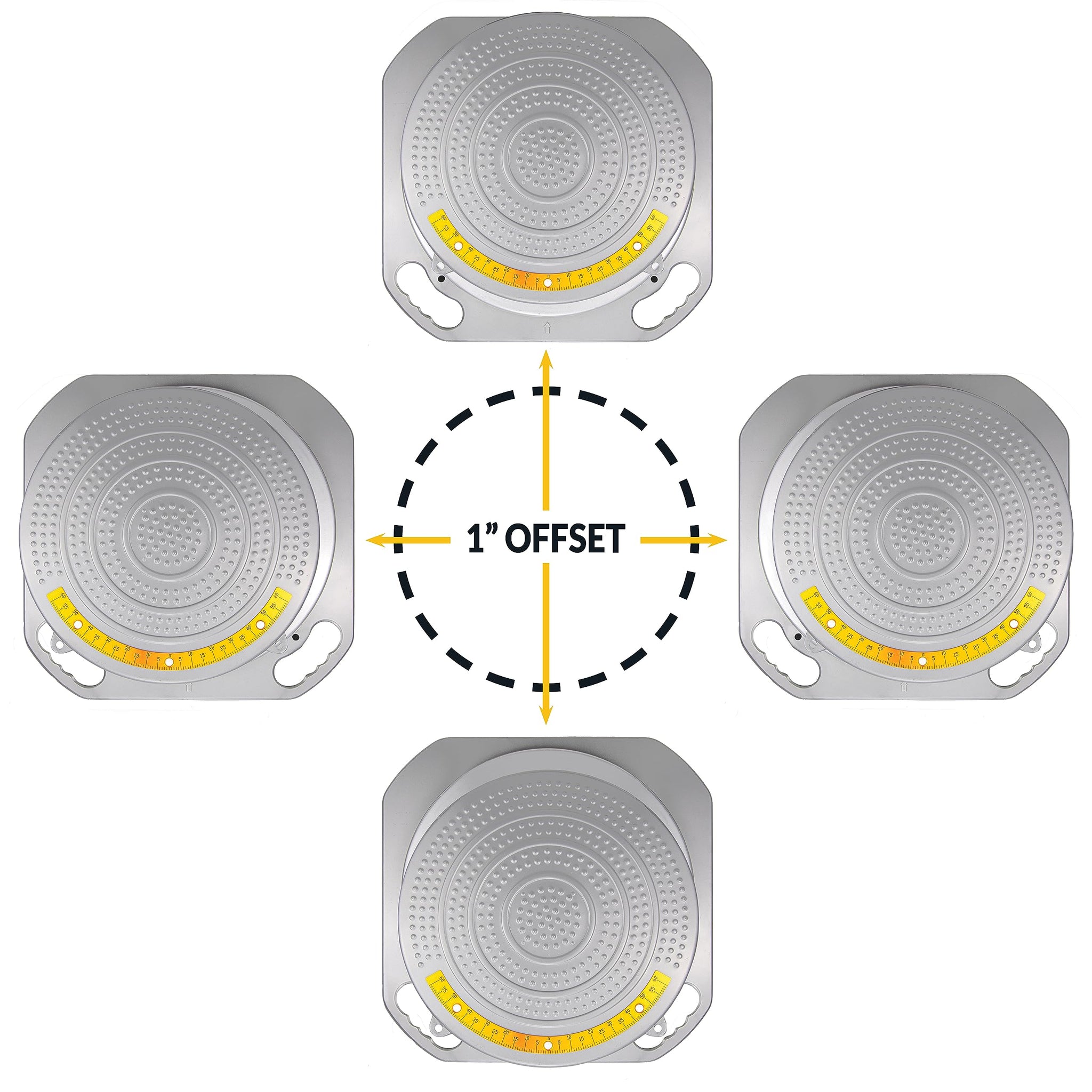 AutoSolo Wheel Alignment Turn Plates - 4-Ton Capacity, Brass Dial Measurements, with Bonus Accessories for Complete Wheel Alignm