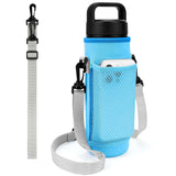 Linkidea Water Bottle Carrier with 2 Strap Compatible with YETI Rambler Bottle 26oz, Yonder 25oz, Travel Waterbottle Sling Bag H