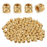 100 Pcs M5 Threaded Insert M5 Heat Set Inserts 3D Printing Brass Nuts Knurled Twill Thread Nut Inserts for Loptop Automotive Pla