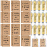 Mooliwe 48 Pcs Positive Affirmation Gift Set Gratitude Notebooks with Pens Small Bags Motivational Encouragement Notepads Daily 