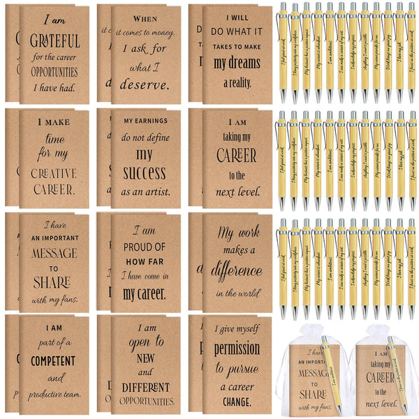 Mooliwe 48 Pcs Positive Affirmation Gift Set Gratitude Notebooks With ...